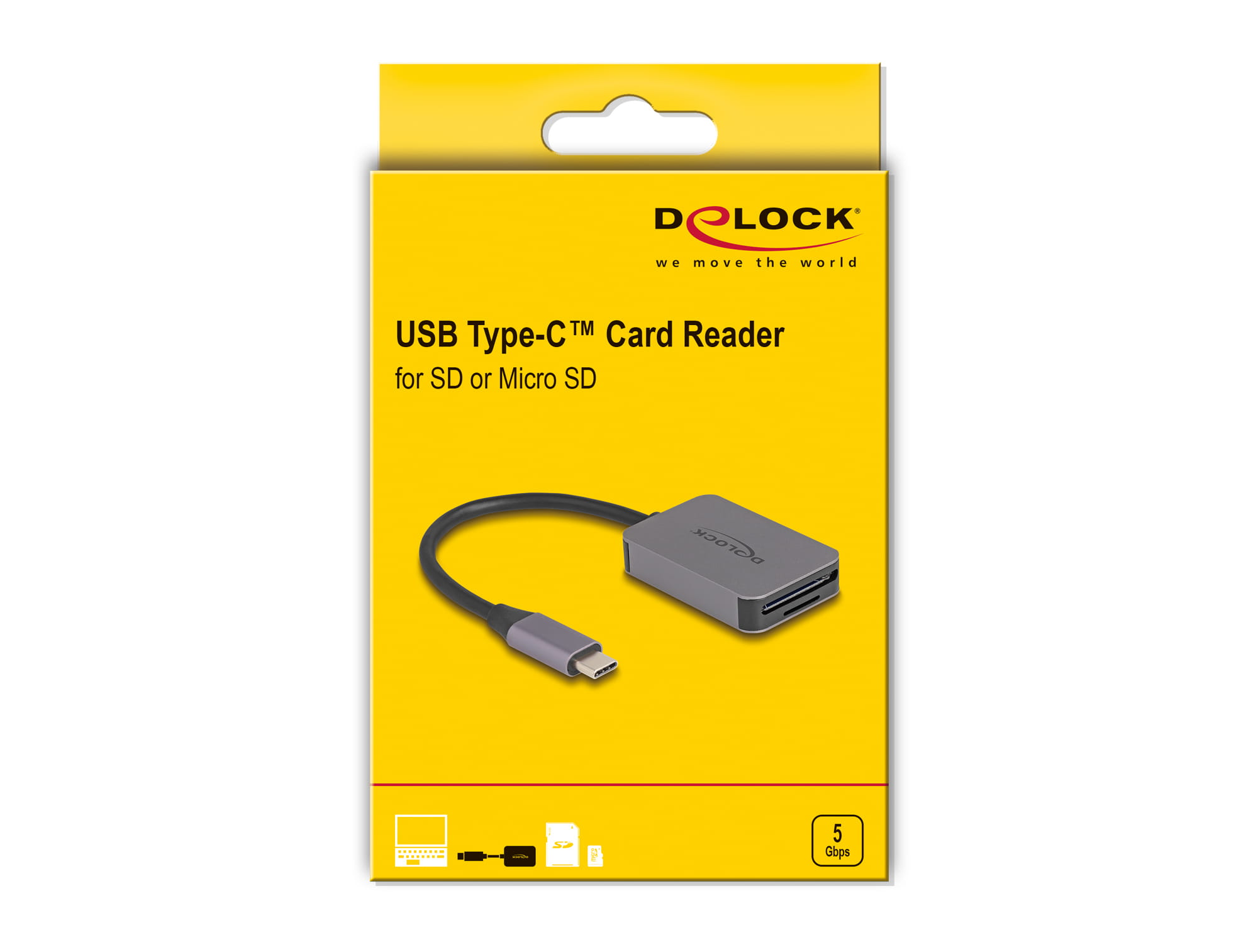 Delock Kartenleser (microSD, SD) - USB-C