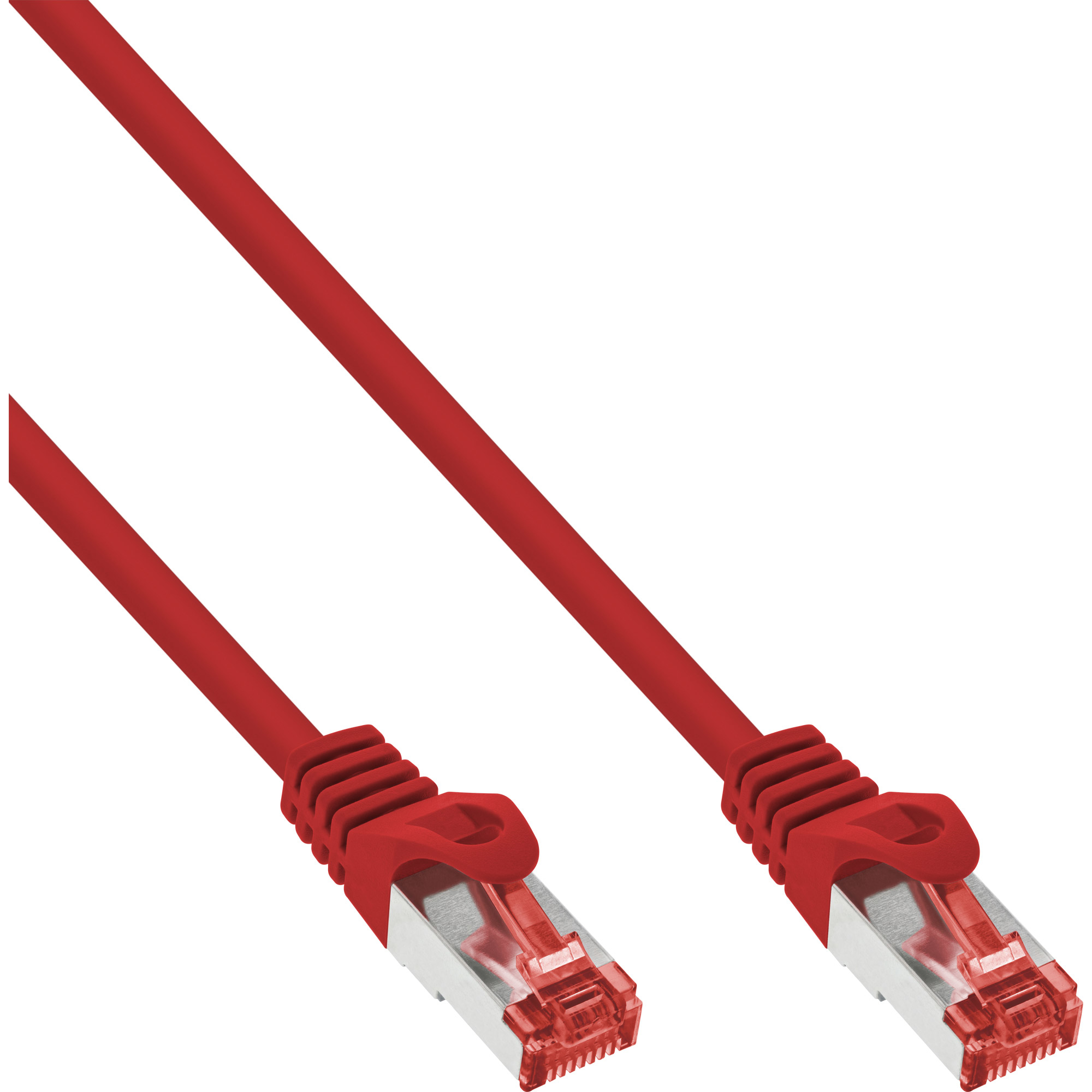 InLine Patchkabel - S/FTP (PiMf) - Cat.6 - 250MHz - PVC - CCA - rot - 1m
