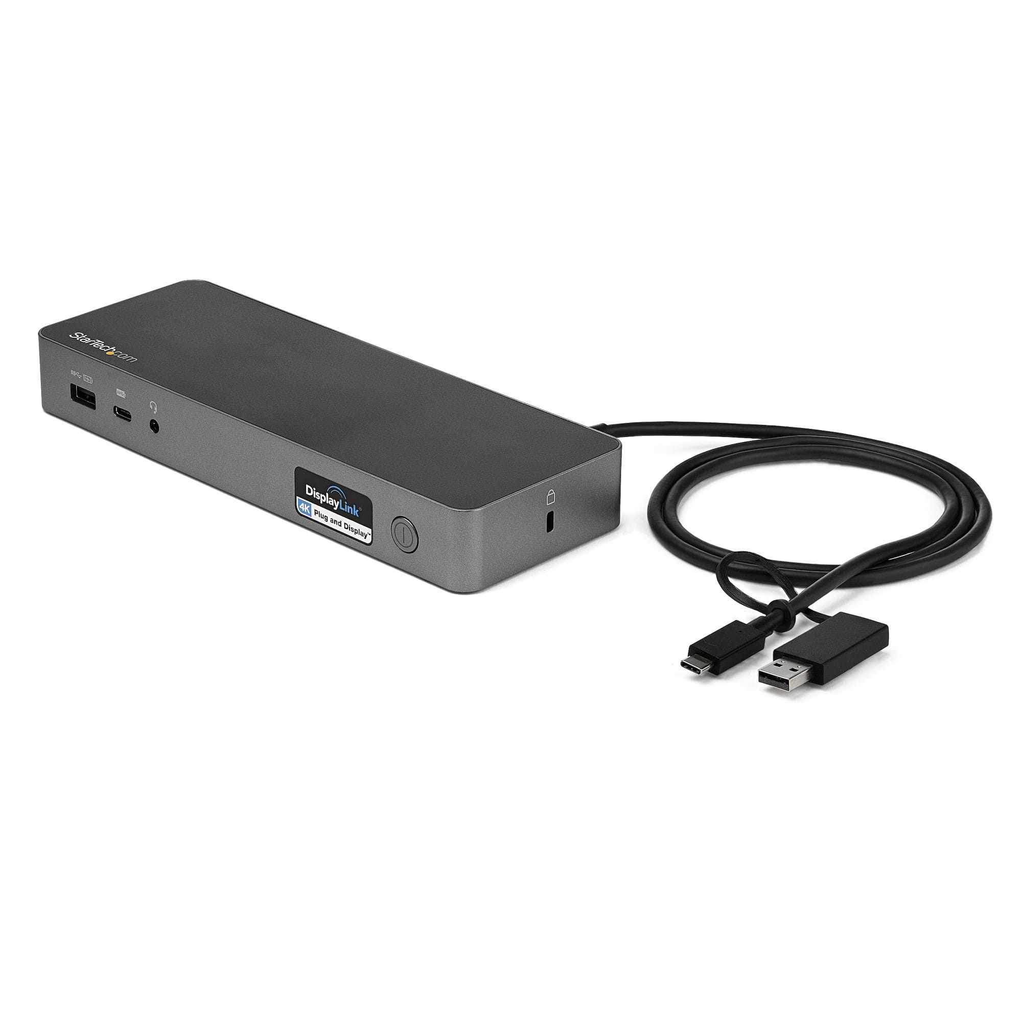 StarTech.com USB-A & USB-C Docking station - Hybrid Universal Laptop Dockingstation für zwei Monitoren 4K60Hz HDMI & DP - USB 3.1 Hub, GbE - 60W Power Delivery - Windows, Mac & Chrome (DK30C2DPPDUE)