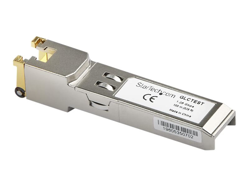 StarTech.com GLCTEST SFP Transceiver Modul (1000BASE-T, Kupfer, Cisco GLC-TE-kompatibles SFP-Modul, RJ45 Mini-GBIC)