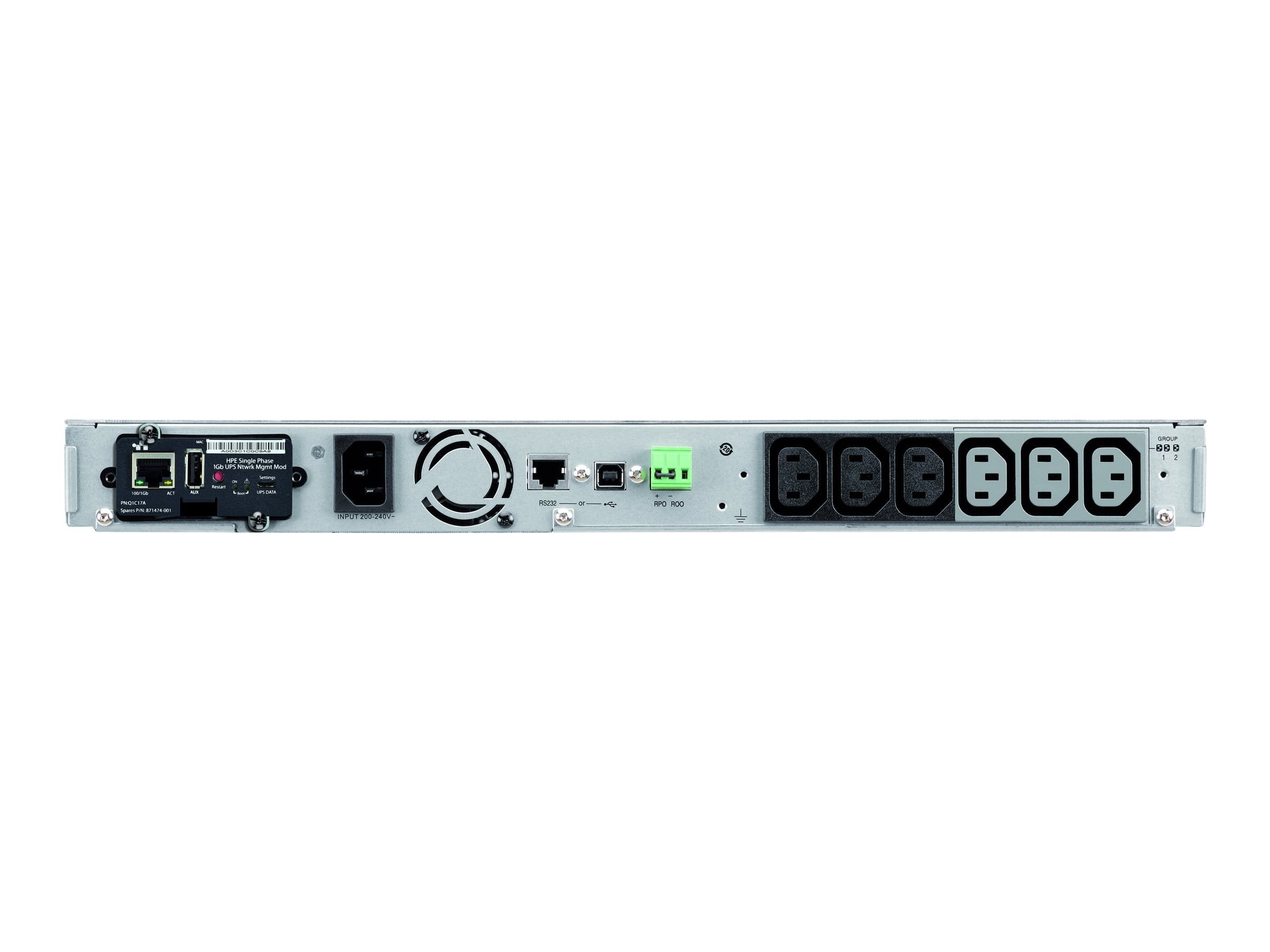 HPE R1500 G5 - USV (Rack - einbaufähig) - Wechselstrom 220/230/240 V