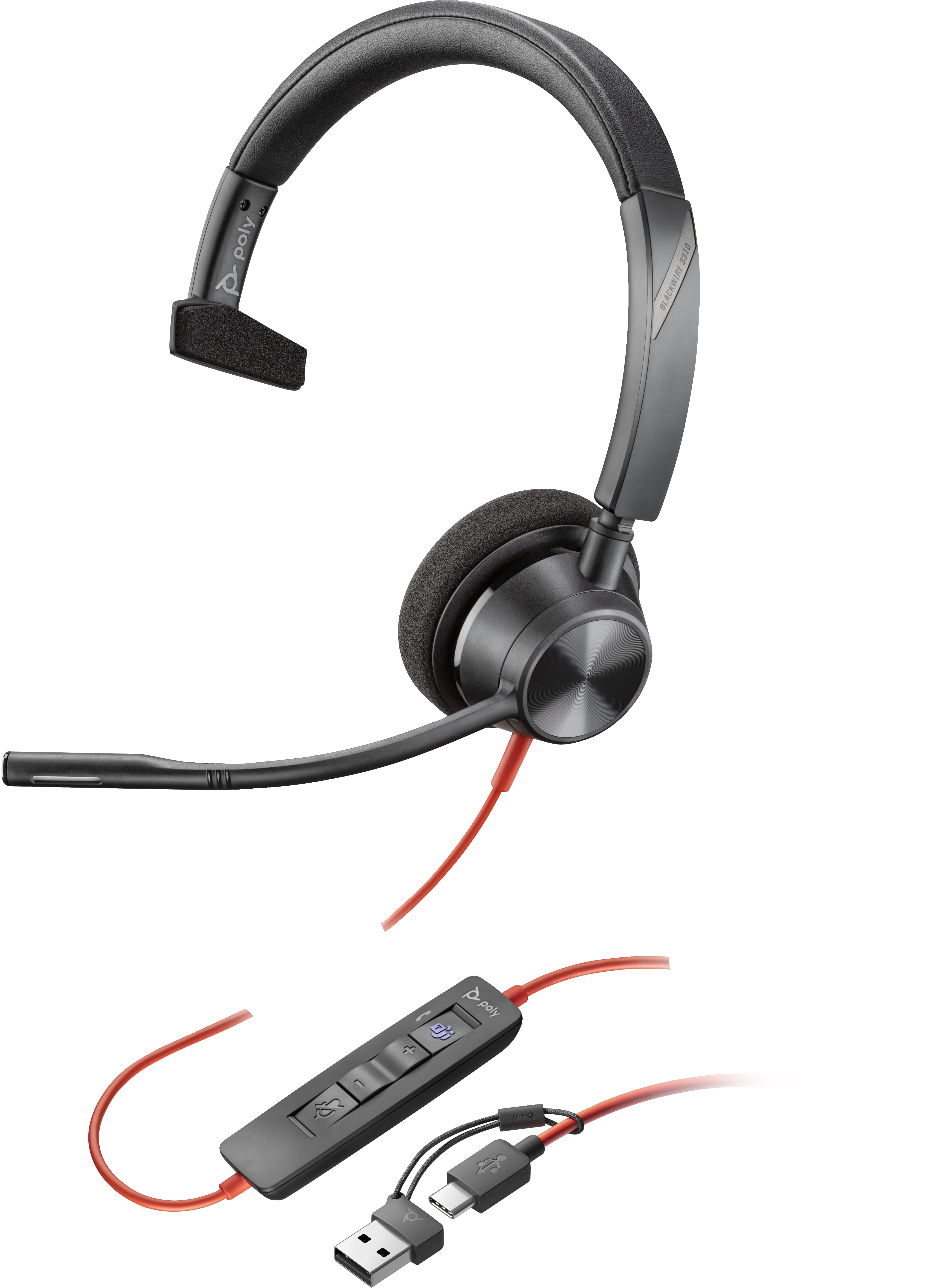 HP Poly Blackwire 3310 - Blackwire 3300 series - Headset