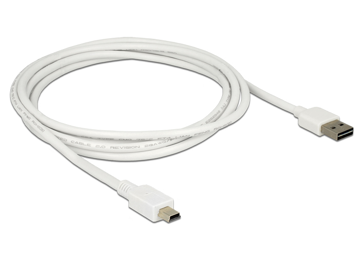 Delock Easy - USB-Kabel - USB (M) umkehrbar bis Mini-USB, Typ B (M)