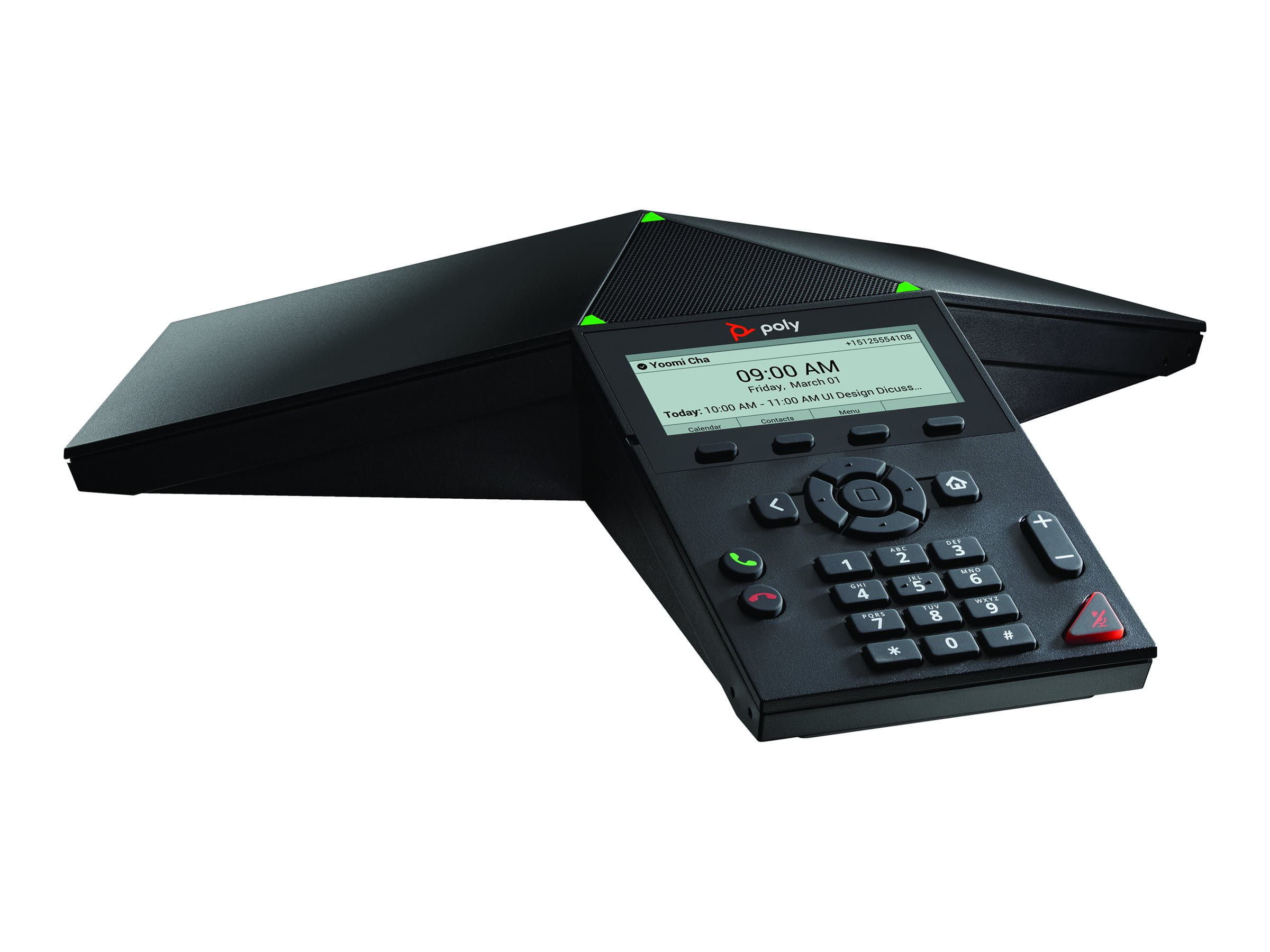 Poly Trio 8300 - VoIP-Konferenztelefon - mit Bluetooth-Schnittstelle mit Rufnummernanzeige/Anklopffunktion - IEEE 802.11a/b/g/n (Wi-Fi)