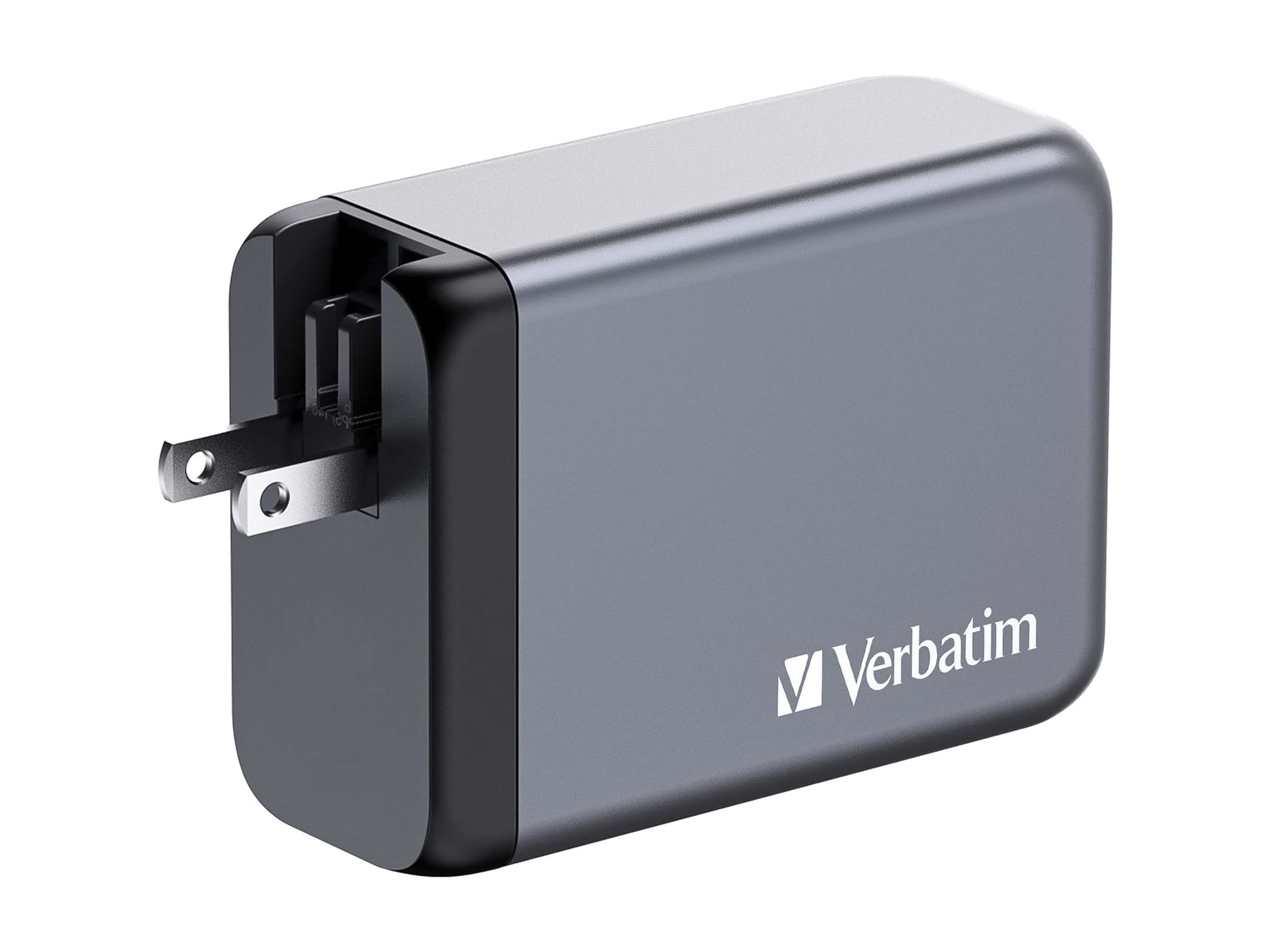Verbatim Netzteil - GaN - 240 Watt - 5 A - PD 3.0, QC 3.0, Power Delivery 3.1, PD/PPS - 4 Ausgabeanschlussstellen (USB Typ A, 3 x USB-C)