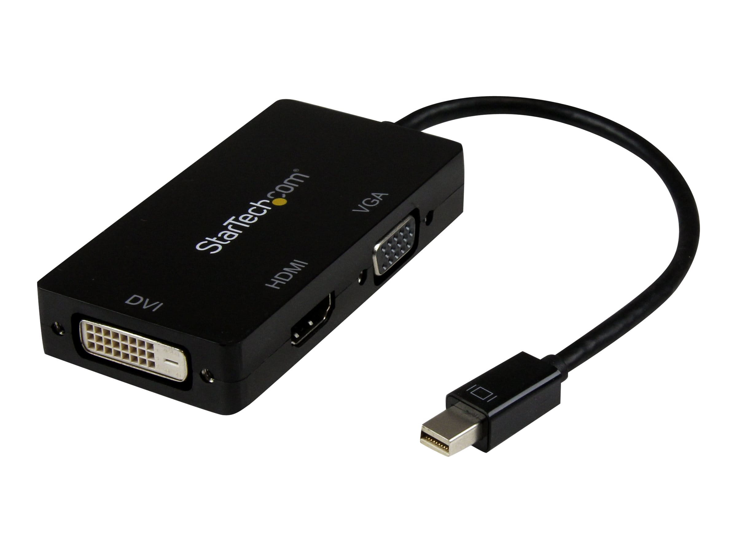 StarTech.com 3 in 1 Mini DisplayPort Adapter - 1080p - Mini DP / Thunderbolt to HDMI / VGA / DVI Splitter for Your Monitor (MDP2VGDVHD)