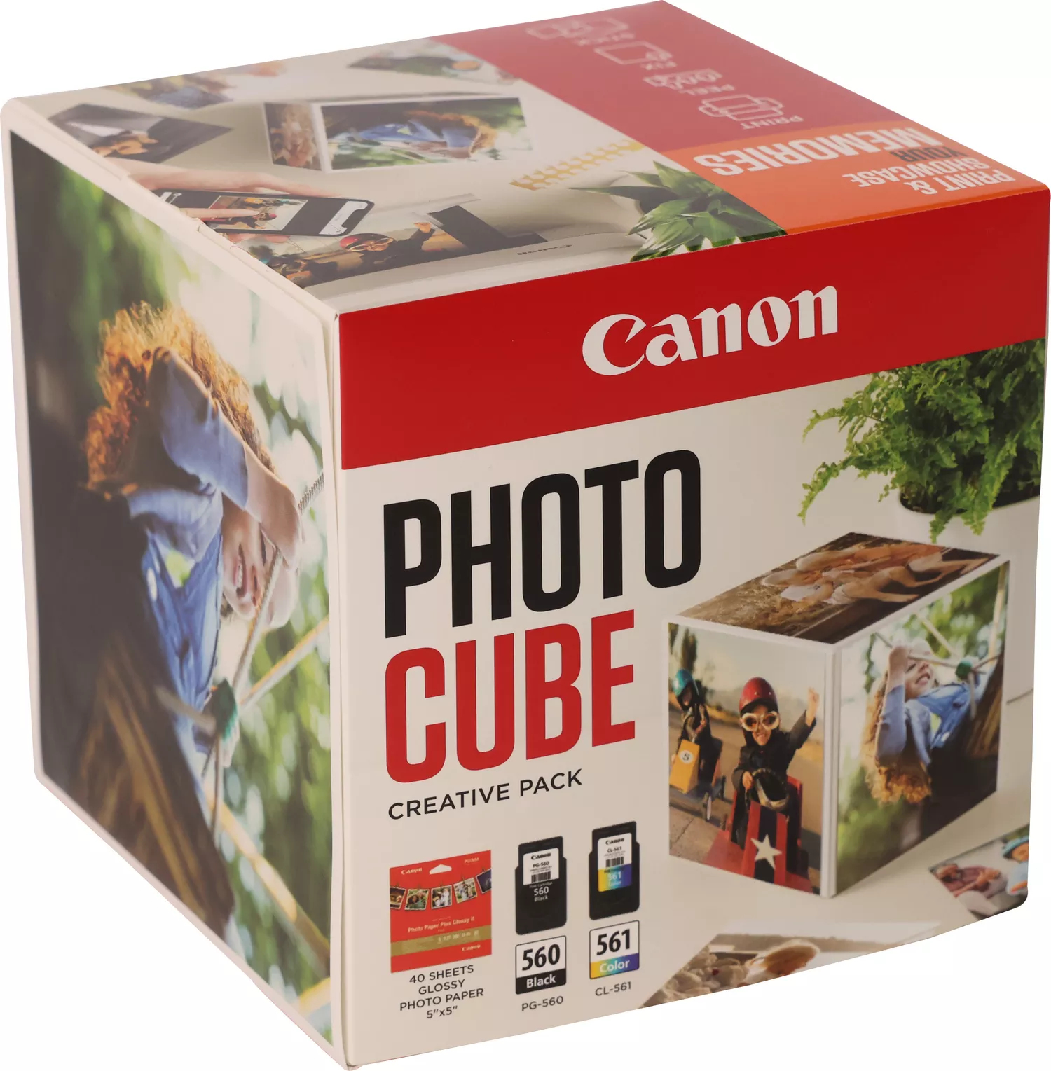 Canon Photo Cube Creative Pack - Glänzend - 2er-Pack - Schwarz, Farbe (Cyan, Magenta, Gelb)