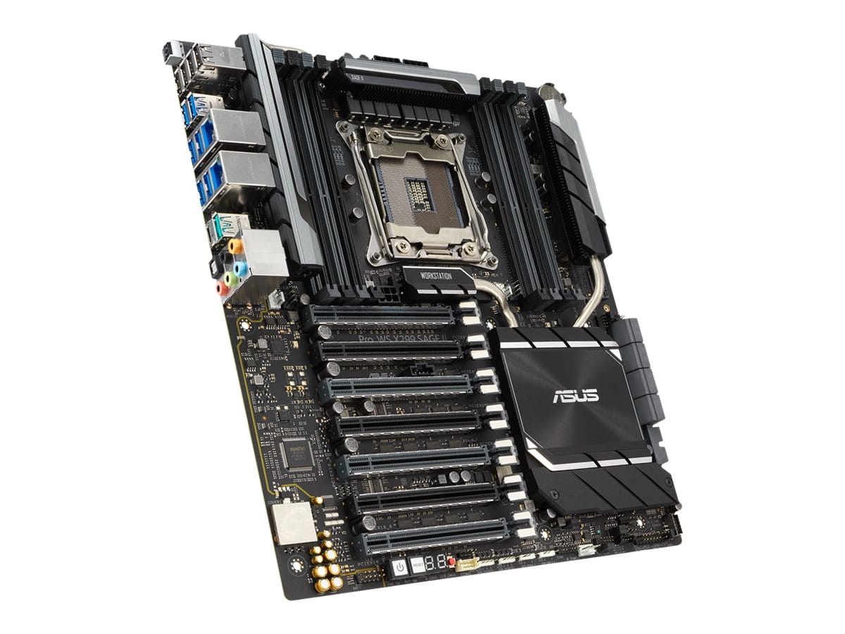 ASUS Pro WS X299 Sage II - Motherboard - SSI CEB - LGA2066 Socket - X299 Chipsatz - USB-C Gen2, USB 3.2 Gen 1, USB 3.2 Gen 2 - 2 x Gigabit LAN - HD Audio (8-Kanal)