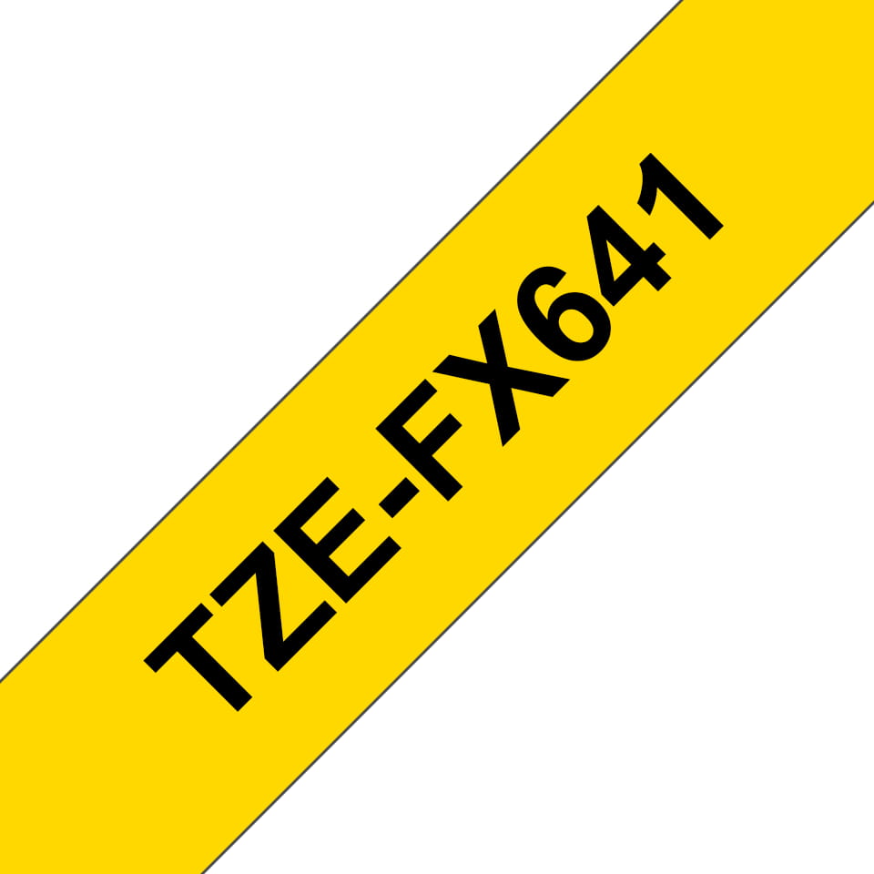 Brother TZe-FX641 - Schwarz auf Gelb - Rolle (1,8 cm x 8 m)