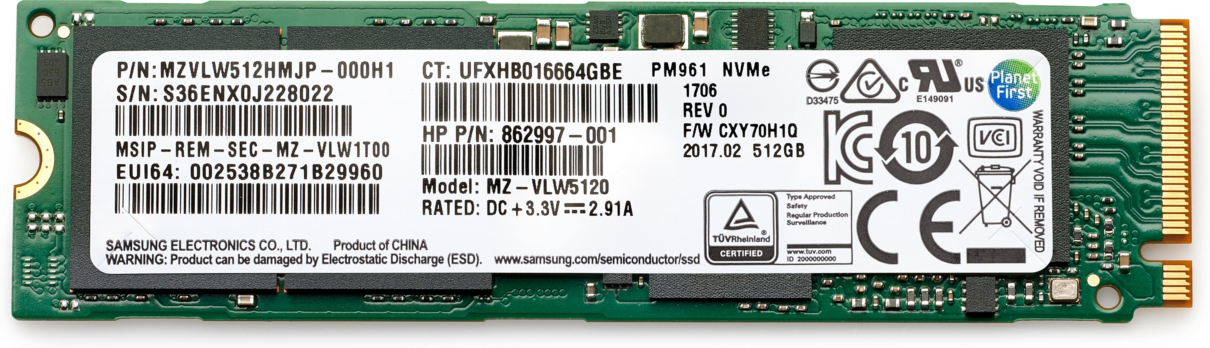 HP  SSD - 1 TB - intern - M.2 2280 - PCIe 4.0 x4 (NVMe)