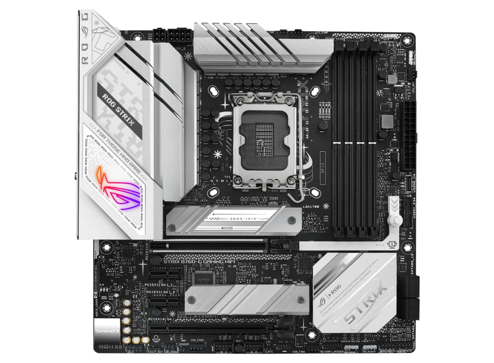 ASUS ROG STRIX B760-G GAMING WIFI - Motherboard - micro ATX - LGA1700-Sockel - B760 Chipsatz - USB 3.2 Gen 1, USB 3.2 Gen 2, USB-C 3.2 Gen2, USB-C 3.2 Gen 2x2, USB-C 3.2 Gen 1 - 2.5 Gigabit LAN, Bluetooth, Wi-Fi - Onboard-Grafik (CPU erforderlich)