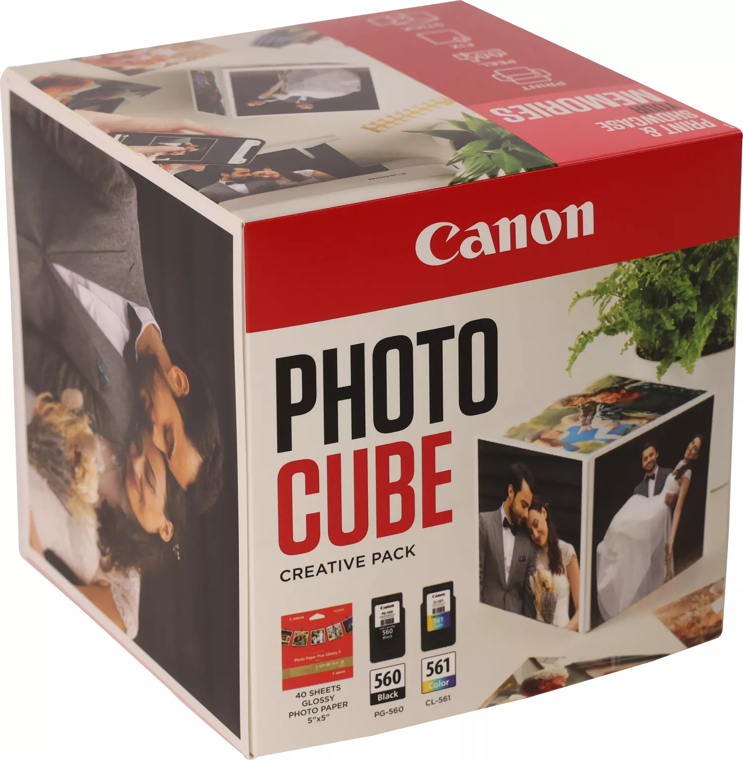 Canon Photo Cube Creative Pack - Glänzend - 2er-Pack - Schwarz, Farbe (Cyan, Magenta, Gelb)