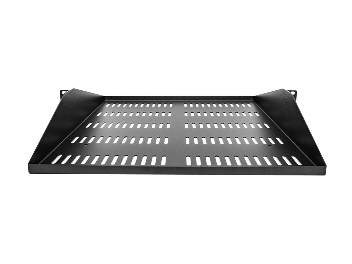 StarTech.com 2U 19 Zoll Fachboden für Rack - Perforierte, freitragende rack ablage mit zentrierter befestigung - Belüftete rack ablage - Belastbarkeit 91kg - 50cm tief (SHELF-2U-20-CENTER-V)