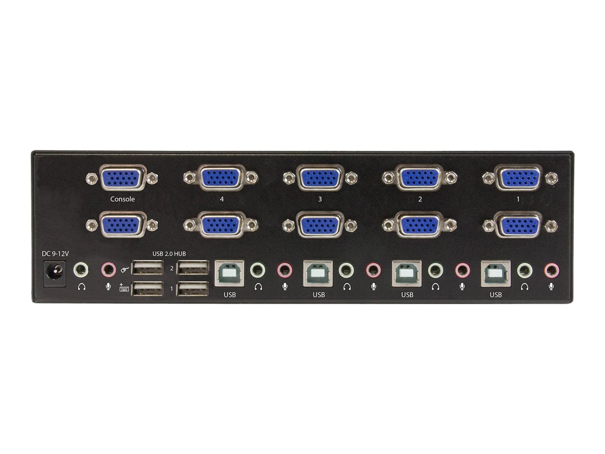 StarTech.com 4 Port KVM Switch mit Dual-VGA und 4-fach USB Hub