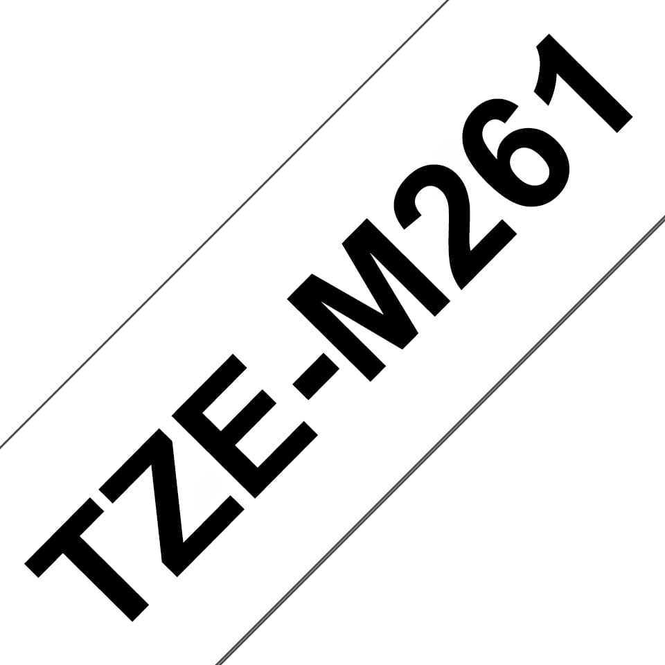 Brother TZe-M261 - Matt - selbstklebend - Schwarz auf matt Weiß - Rolle (3,6 cm x 8 m)