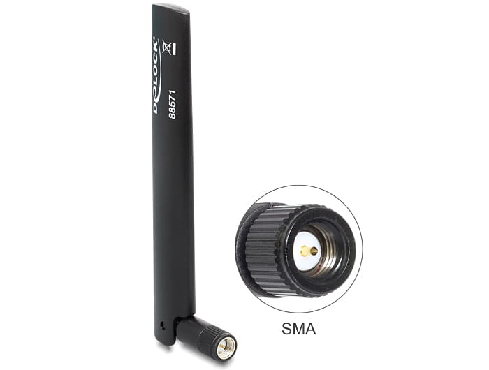 Delock LTE SMA antenna with flexible joint - Funkmodemantenne
