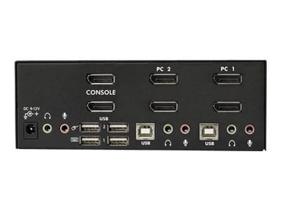 StarTech.com 2 Port DisplayPort Dual Monitor KVM Switch