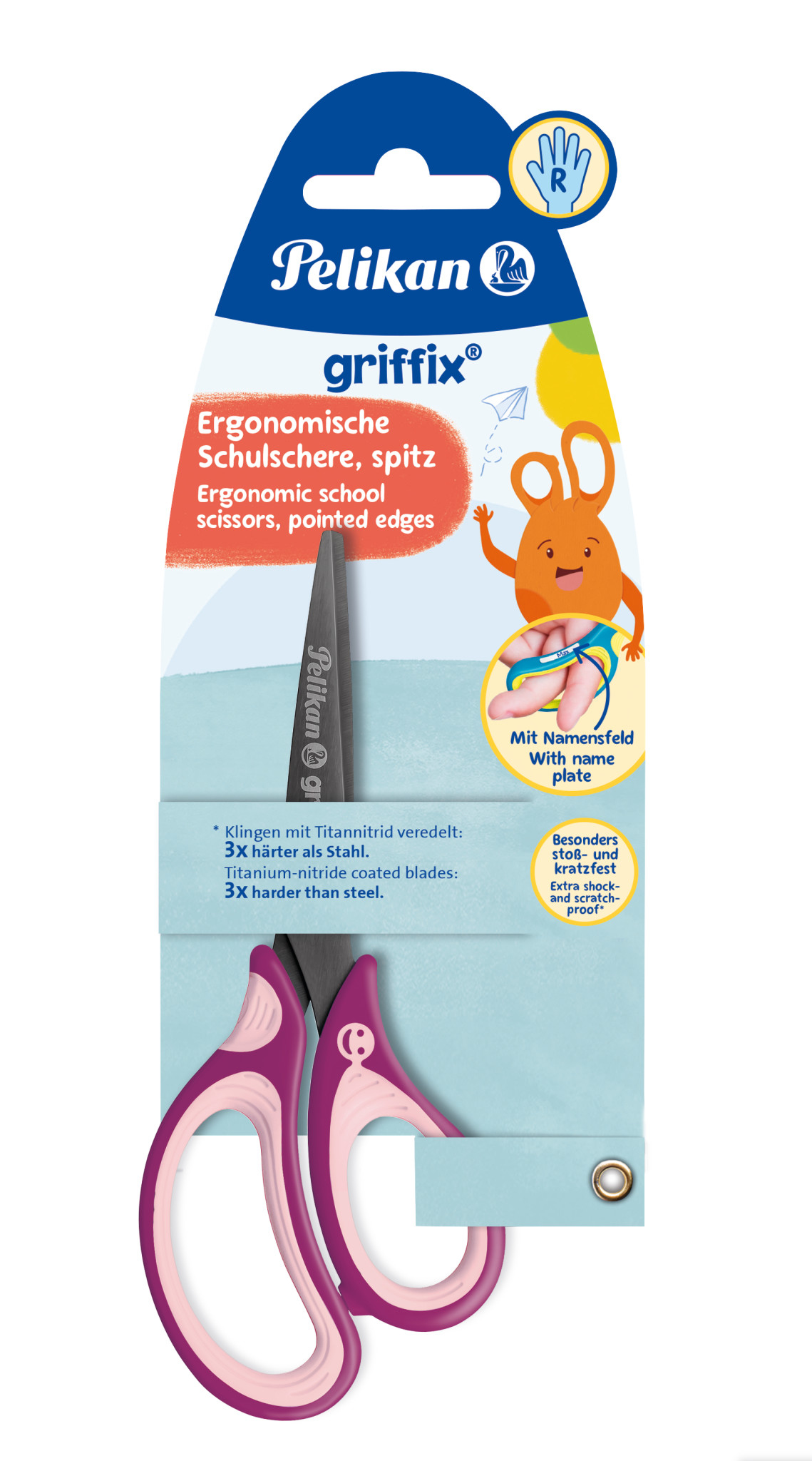 Pelikan Griffix, Kinder, Gerader Schnitt, Eins/Eine(r), Pink, Metall, Universal