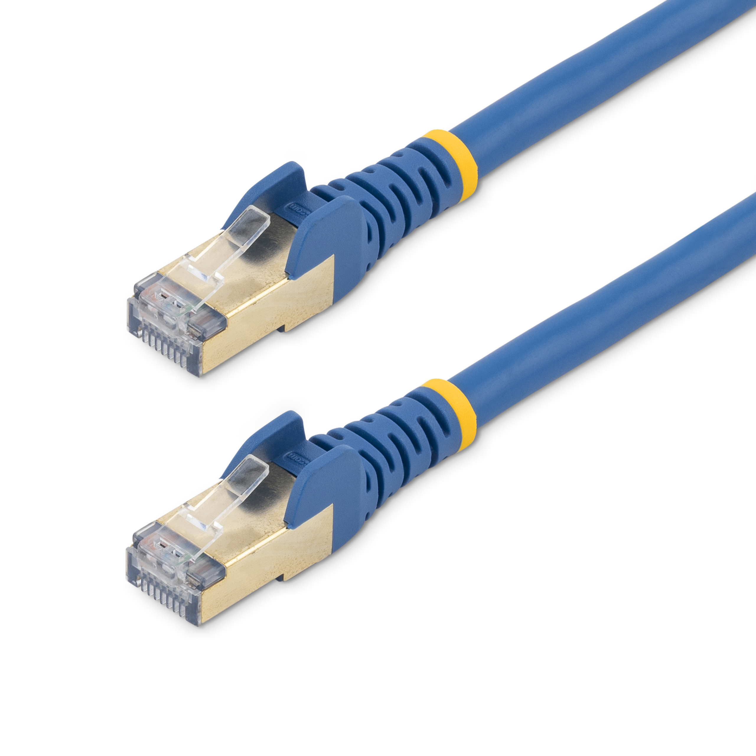 StarTech.com 7.5m CAT6A Ethernet Cable, 10 Gigabit Shielded Snagless RJ45 100W PoE Patch Cord, CAT 6A 10GbE STP Network Cable w/Strain Relief, Blue, Fluke Tested/UL Certified Wiring/TIA - Category 6A - 26AWG (6ASPAT750CMBL)