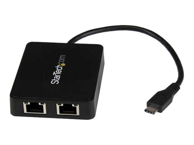 StarTech.com USB-C auf Dual-Gigabit Ethernet Adapter mit USB (Typ-A)