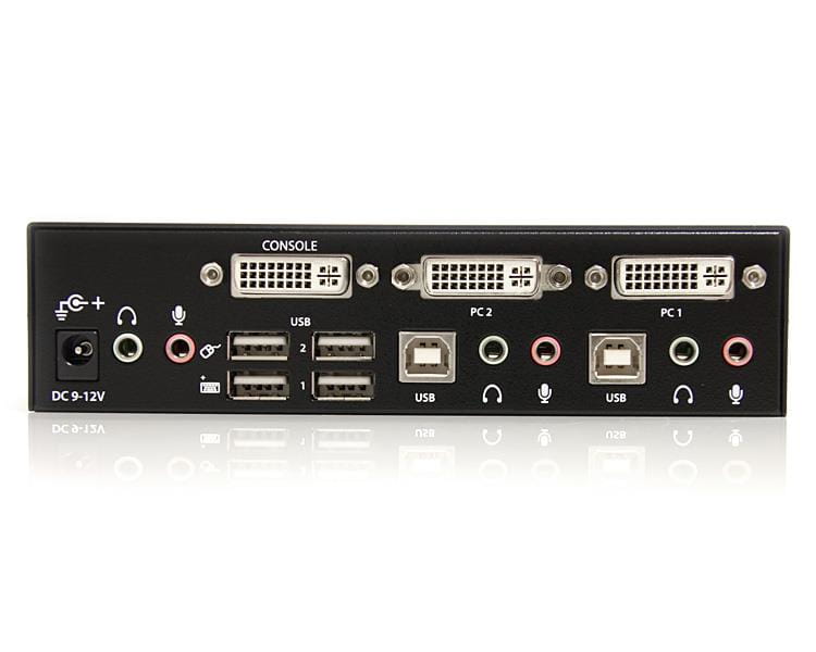 StarTech.com 2 Port DVI USB KVM Switch mit Audio und USB 2.0 Hub