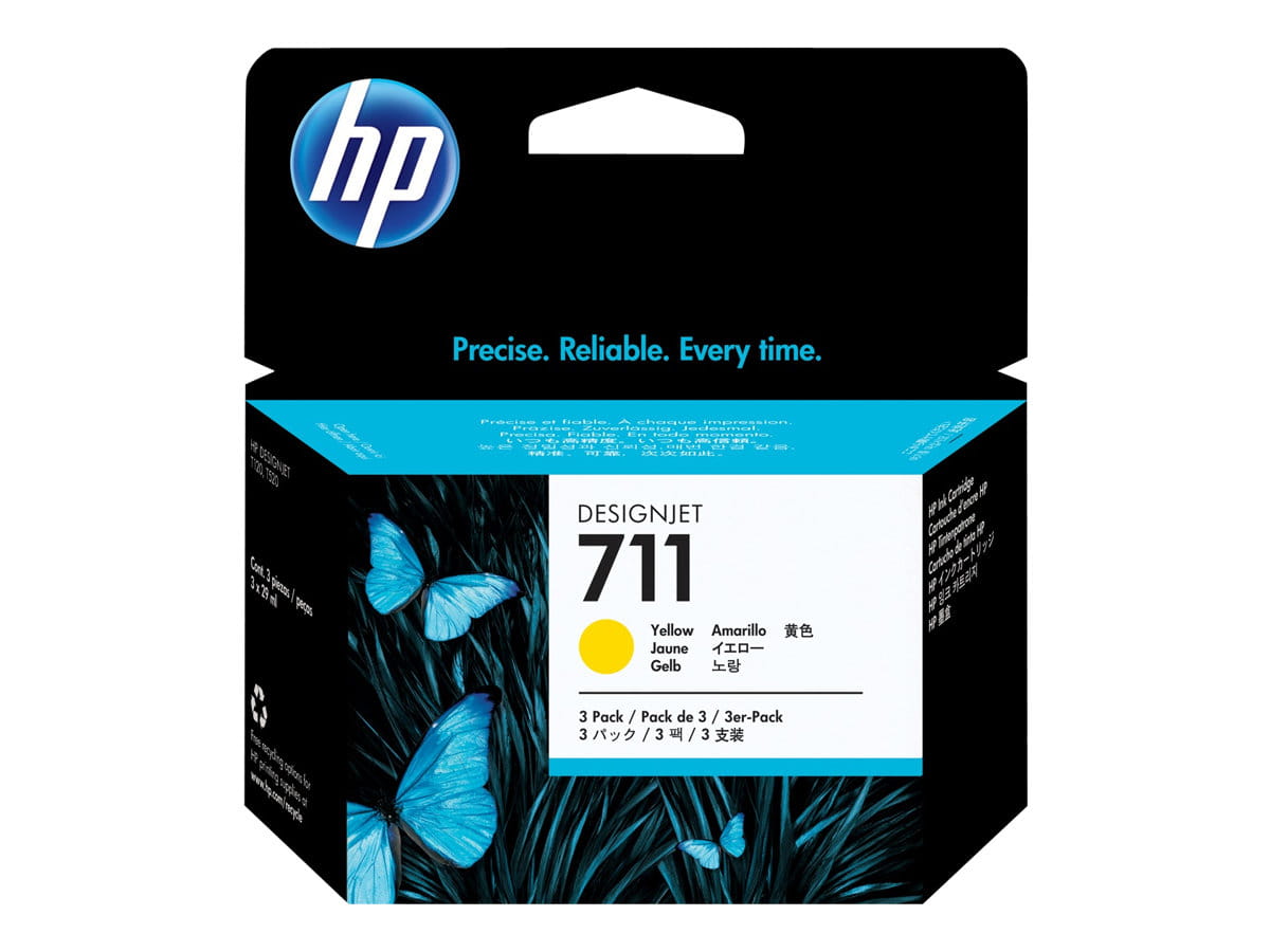 HP 711 - 3er-Pack - 29 ml - Gelb - original - DesignJet
