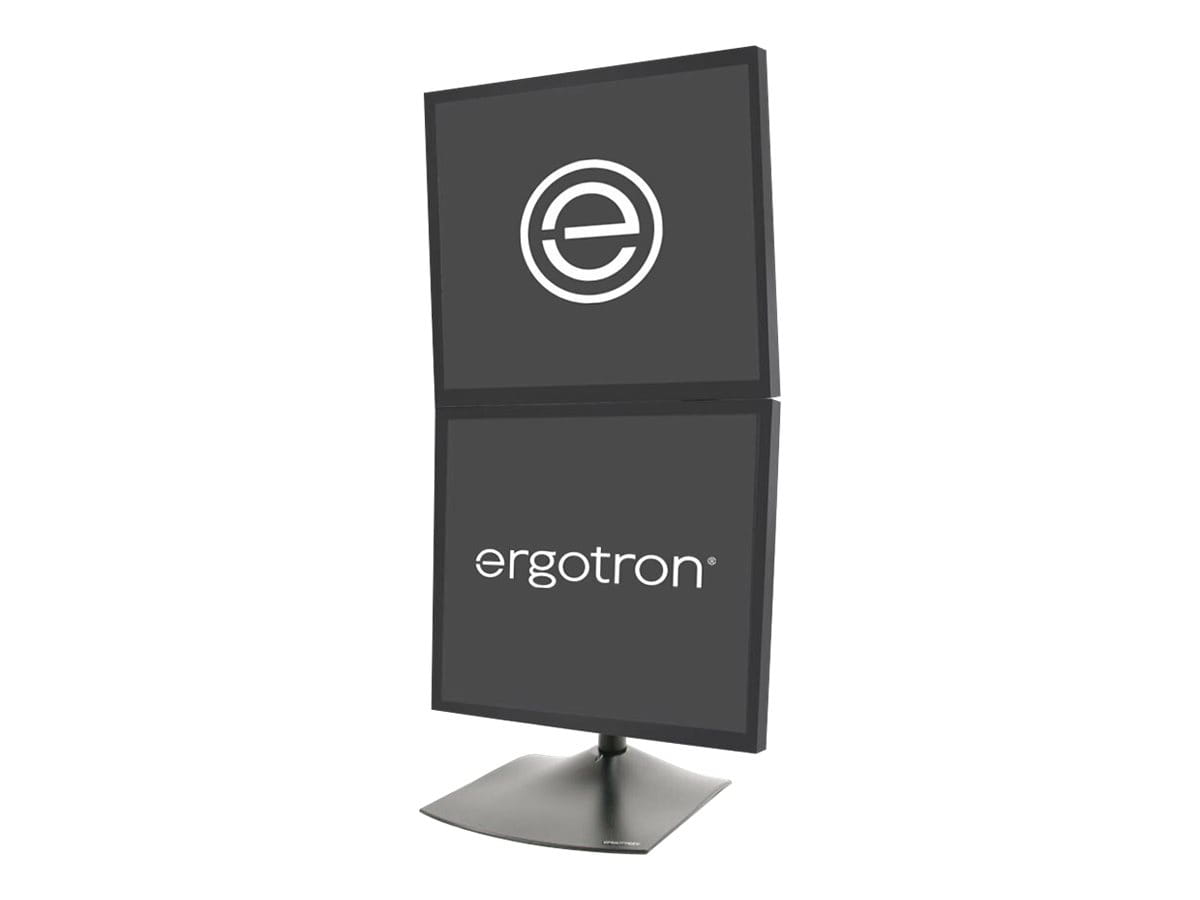 Ergotron DS100 - Befestigungskit (28" Stange, Basis, 2 Drehgelenke, 2 VESA-Adapter) - schmal - für 2 LCD-Displays - Stahl, Aluminium - Schwarz - Bildschirmgröße: bis zu 68,6 cm (bis zu 27 Zoll)