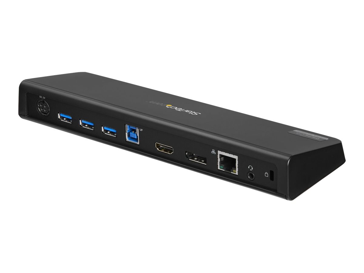 StarTech.com USB 3.0 Dockingstation für zwei Monitore mit HDMI & 4K DisplayPort - USB 3.0 auf 4x USB-A, Ethernet, HDMI und DP - USB Typ A Universal Dockingstation für Mac & Windows (USB3DOCKHDPC)