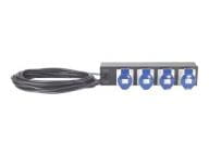 APC Basic Rack PDU - Steckdosenleiste (Rack - einbaufähig) - Wechselstrom 230 V - Eingabe, Eingang fest verdrahtet - Ausgangsanschlüsse: 4 (IEC 60309)