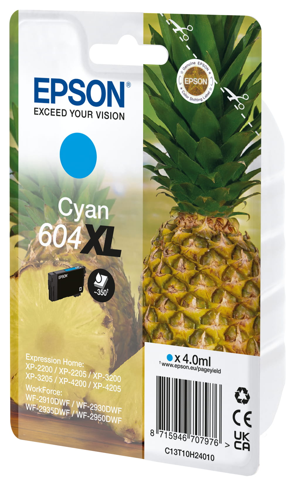 Epson 604XL - 4 ml - Cyan - original - Blister mit RF- / akustischem Alarmsignal