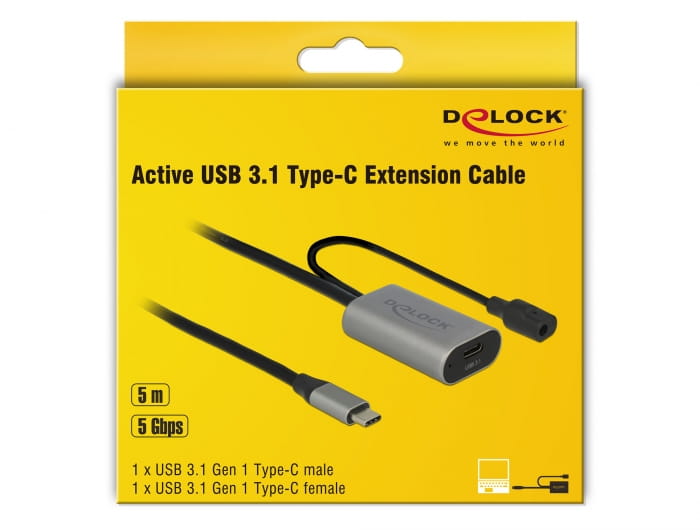 Delock USB-Verlängerungskabel - 24 pin USB-C (M)