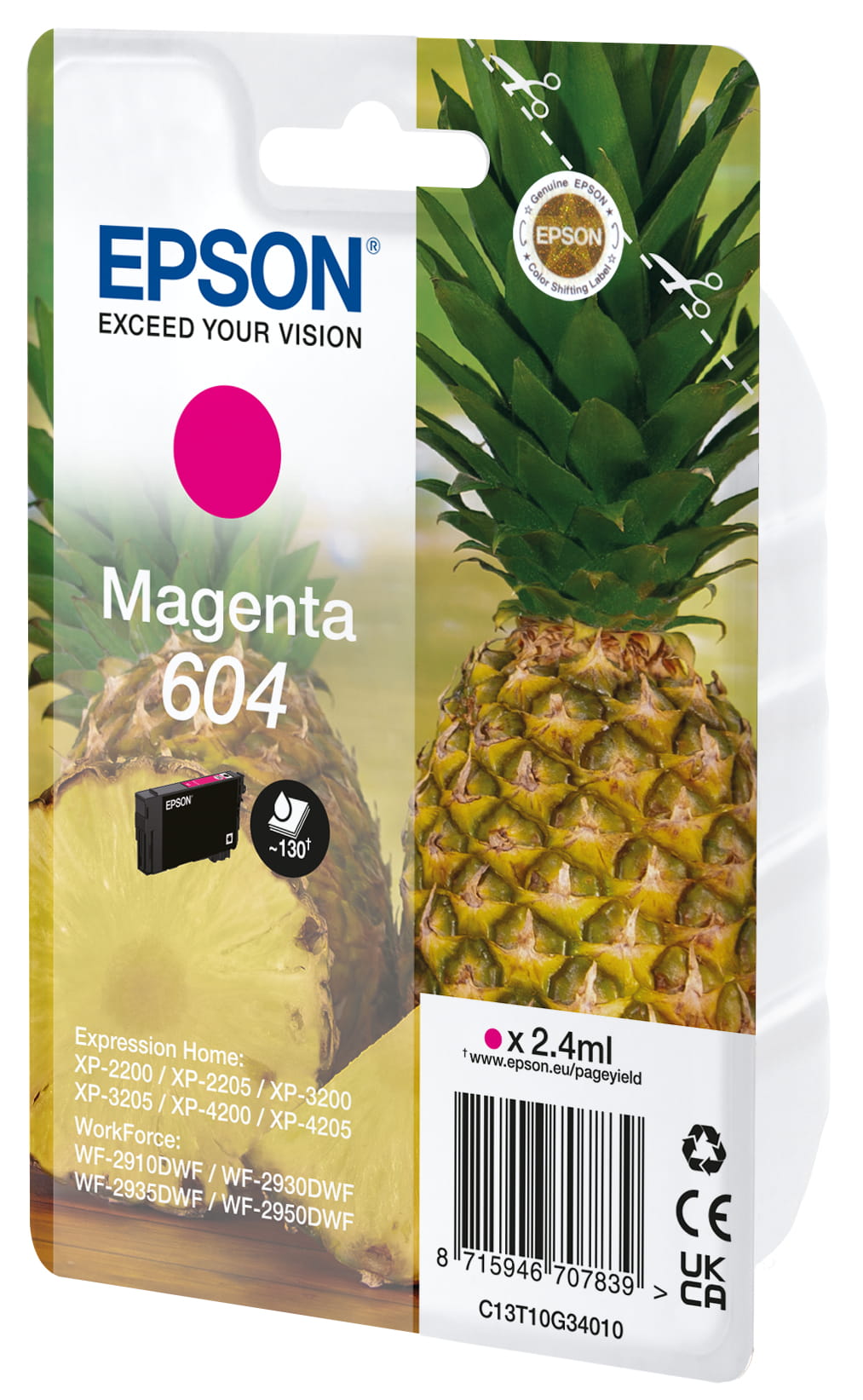 Epson 604 - 2.4 ml - Magenta - original - Blister mit RF- / akustischem Alarmsignal