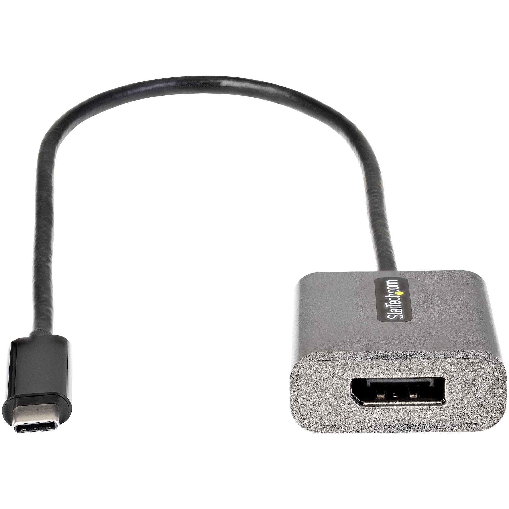 StarTech.com USB-C auf DisplayPort Adapter - 8K/4K 60Hz USB-C zu DisplayPort 1.4-Adapter Dongle - USB-Type-C auf DP Monitor Videokonverter - Funktioniert mit Thunderbolt 3 - 30cm Kabel (CDP2DPEC)