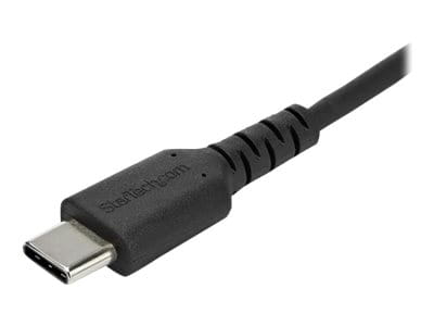 StarTech.com 1m USB-A auf USB-C Ladekabel - Dauerhaftes USB 2.0 auf USB Typ-C Datenübertragungs- und Schnellladekabel - Robuster TPE-Mantel Aramidfaser, M/M, 3A - Schwarz (RUSB2AC1MB)