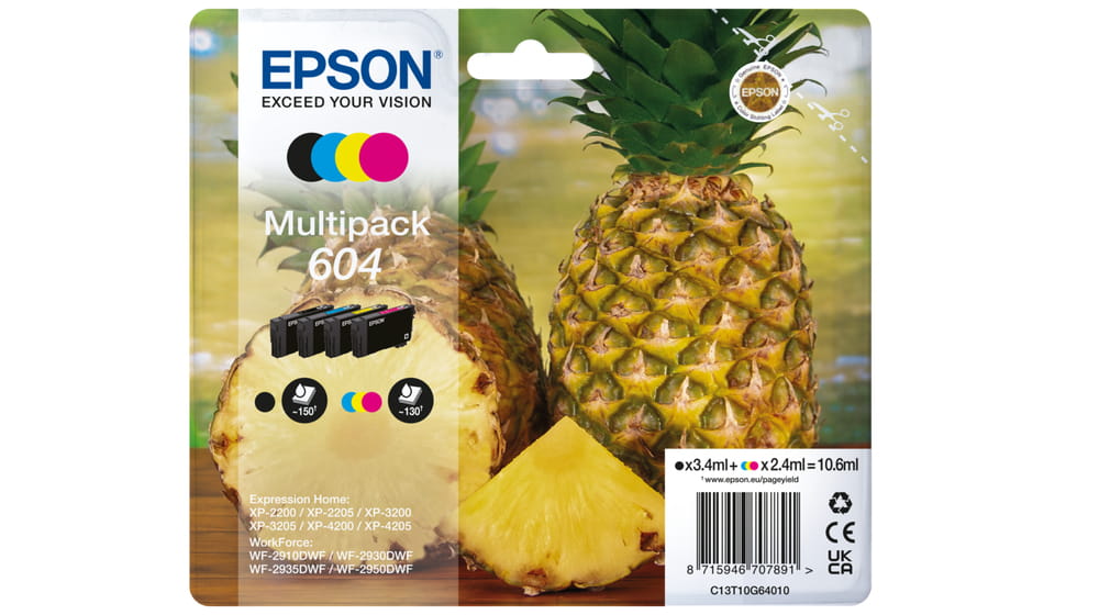 Epson 604 Multipack - 4er-Pack - Schwarz, Cyan, Magenta, Gelb