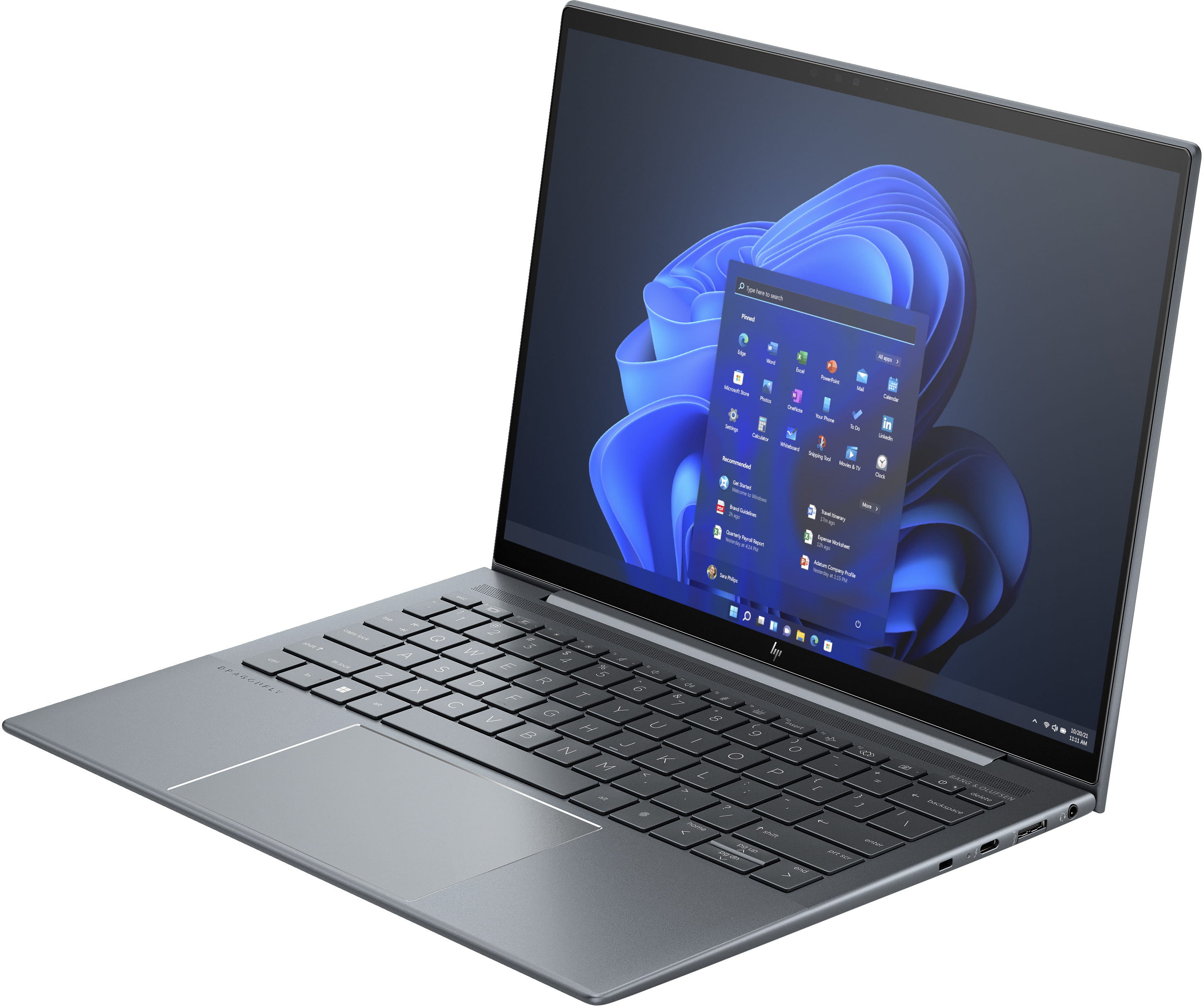 HP Dragonfly G4 Notebook - 177°-Scharnierdesign - Intel Core i7 1355U / 1.7 GHz - Win 11 Pro - Intel Iris Xe Grafikkarte - 32 GB RAM - 1 TB SSD NVMe, TLC - 34.3 cm (13.5")