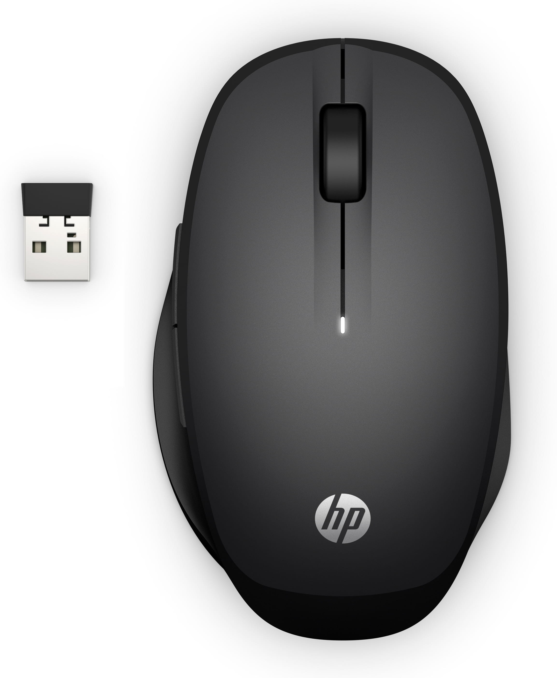 HP Dual Mode - Maus - kabellos - Bluetooth, 2.4 GHz - kabelloser Empfänger (USB)