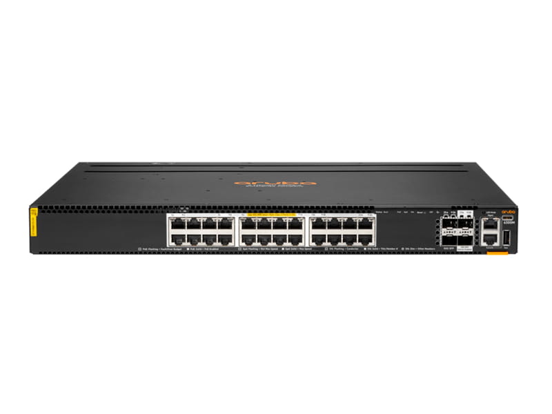 HPE Aruba Networking CX 6300M 24p Smart Rate 1G/2.5G/5G/10G Class6 PoE 2p 50G 2p 25G Switch - Switch - L3 - managed - 24 x 100/1000/2.5G/5G/10GBase-T (4PPoE)