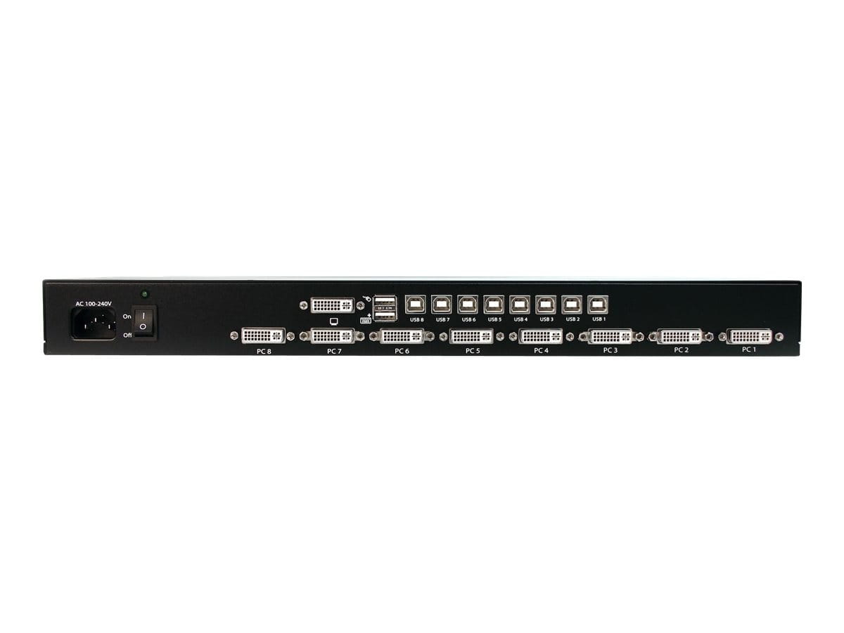 StarTech.com 8 Port 1HE DVI USB KVM Switch - 8-fach DVI-I / USB-B Umschalter zur Rack-Montage