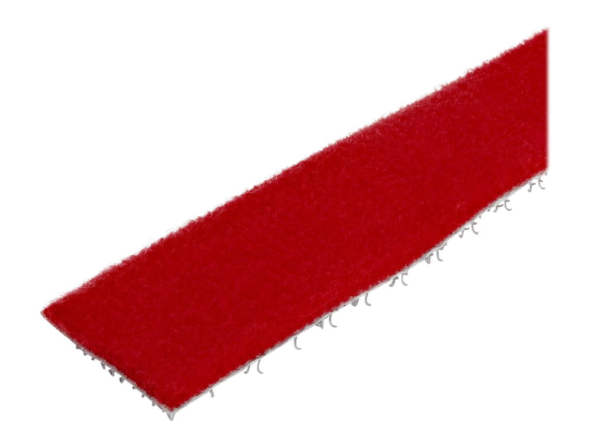 StarTech.com HKLP50RD Klettkabelbinder (15m, frei zuschneidbar & wiederverwendbar) rot