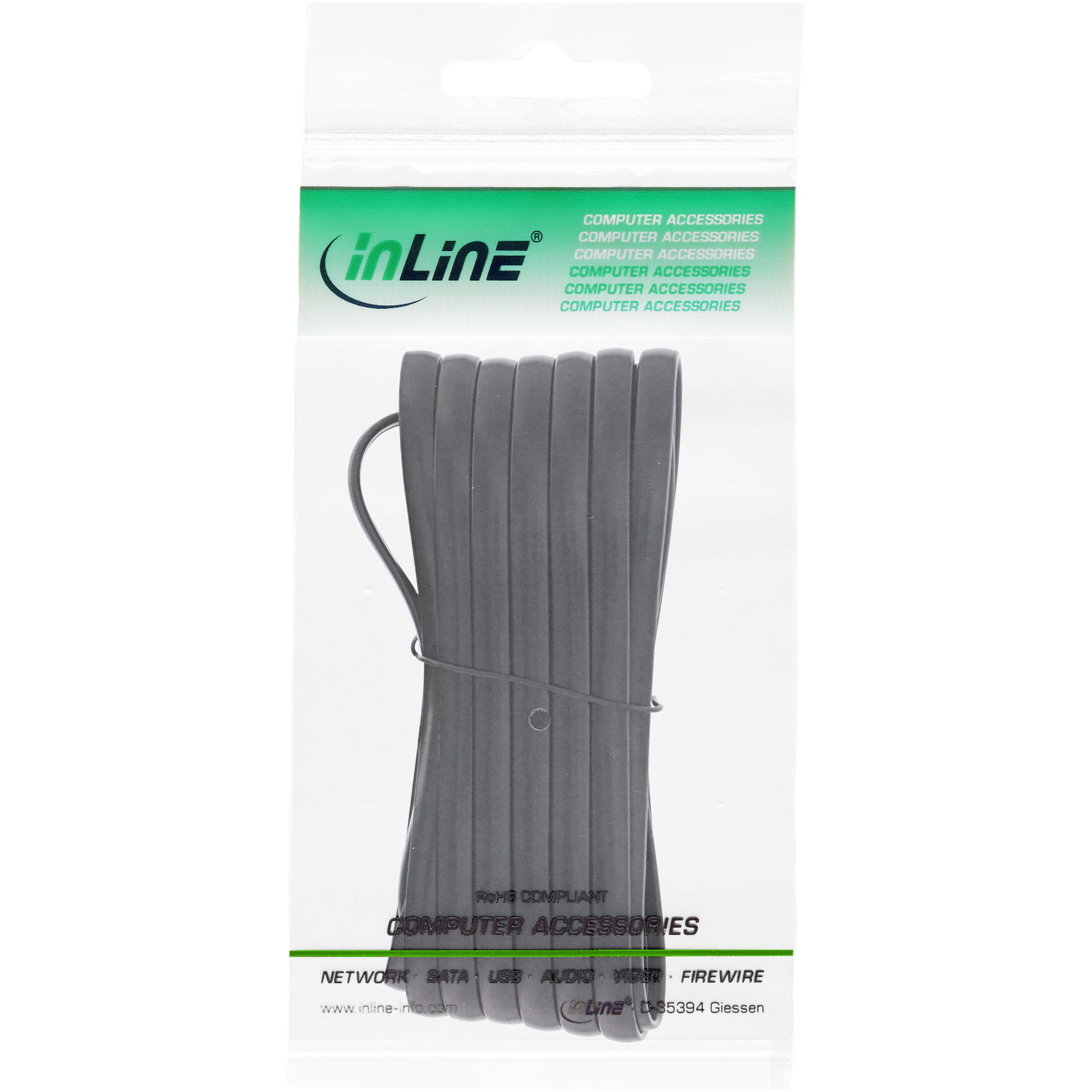 InLine Modularkabel RJ12 - Stecker / Stecker - 6adrig - 6P6C - 0,5m