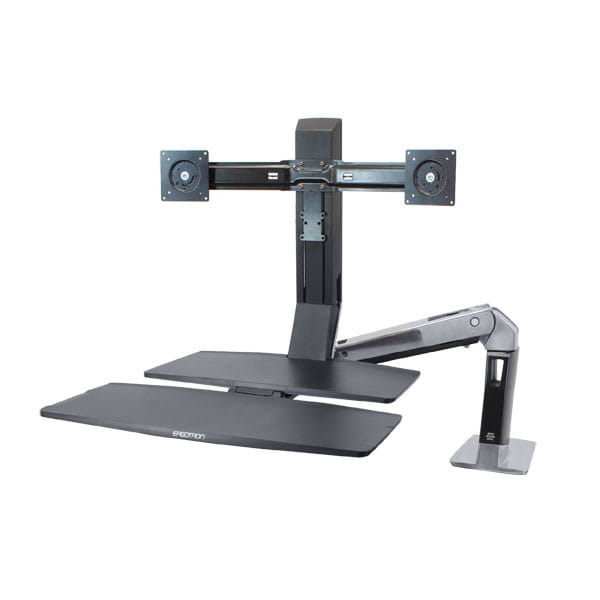 Ergotron WorkFit-A Dual Workstation With Worksurface
