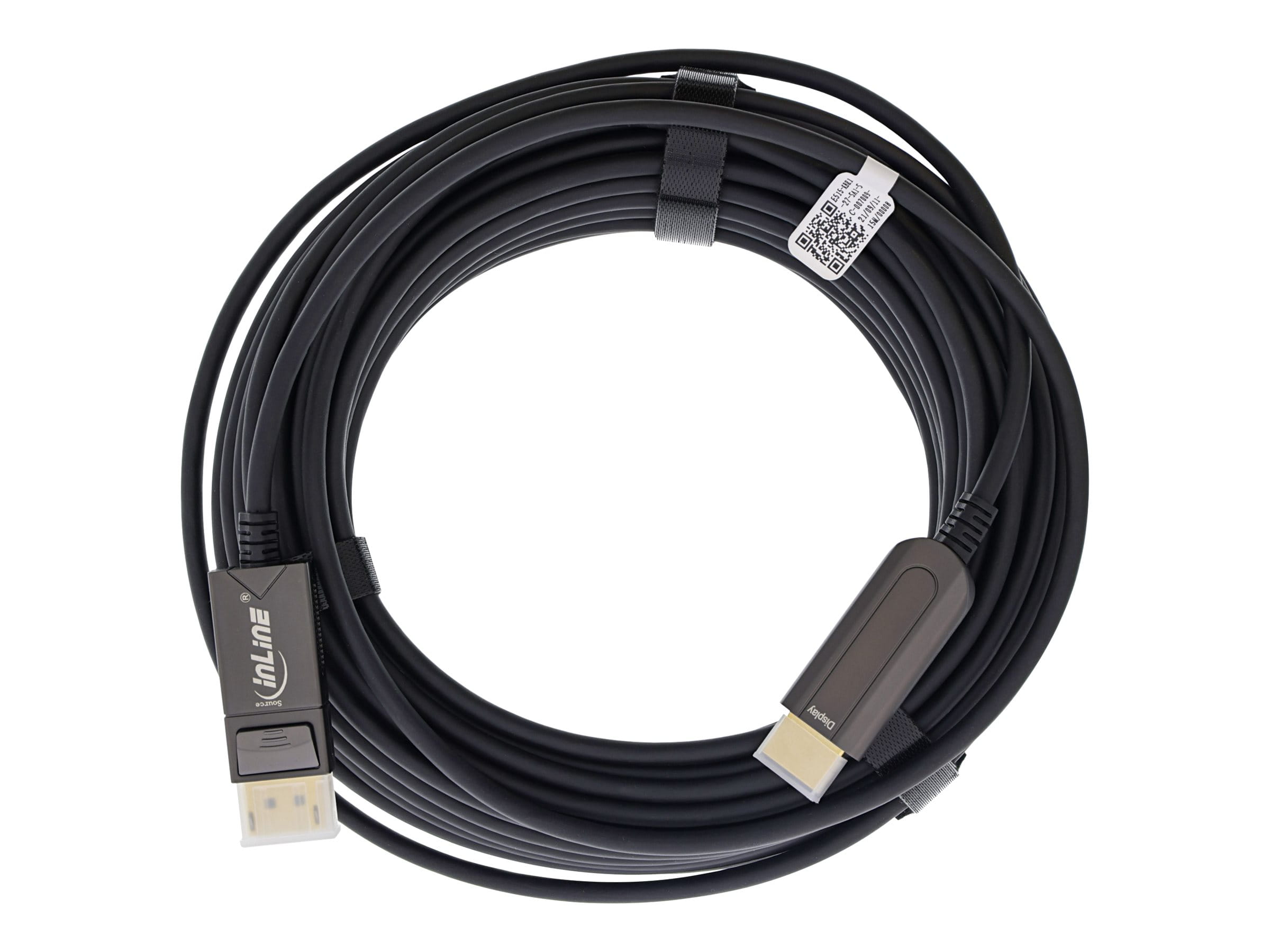 InLine DisplayPort zu HDMI AOC Konverter Kabel - 4K/60Hz - schwarz - 20m