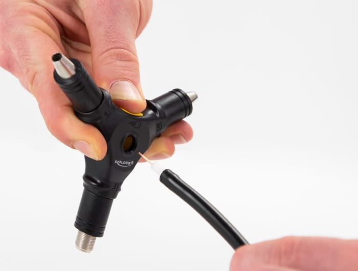 Delock 4 in 1 - Installationswerkzeug für Kabelanschlüsse