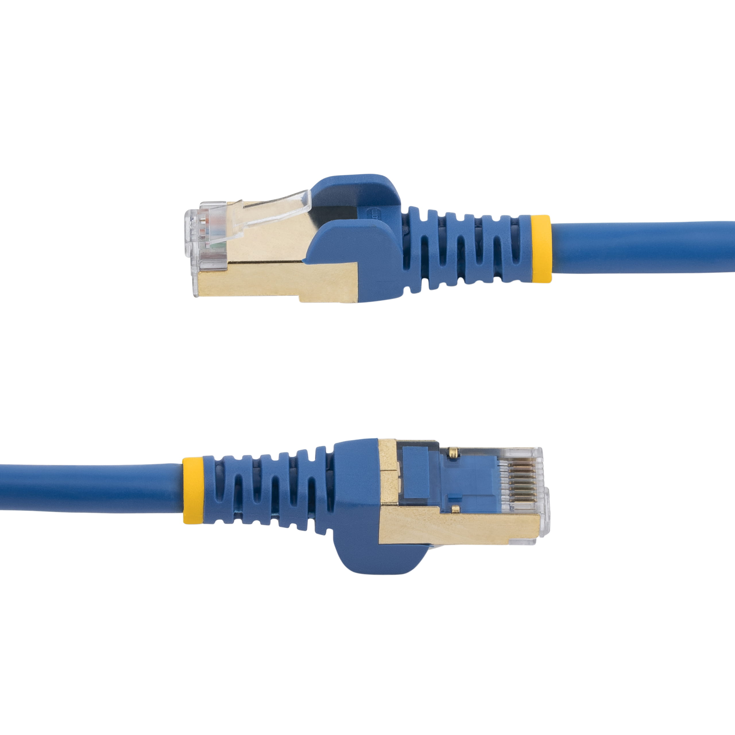 StarTech.com 7.5m CAT6A Ethernet Cable, 10 Gigabit Shielded Snagless RJ45 100W PoE Patch Cord, CAT 6A 10GbE STP Network Cable w/Strain Relief, Blue, Fluke Tested/UL Certified Wiring/TIA - Category 6A - 26AWG (6ASPAT750CMBL)