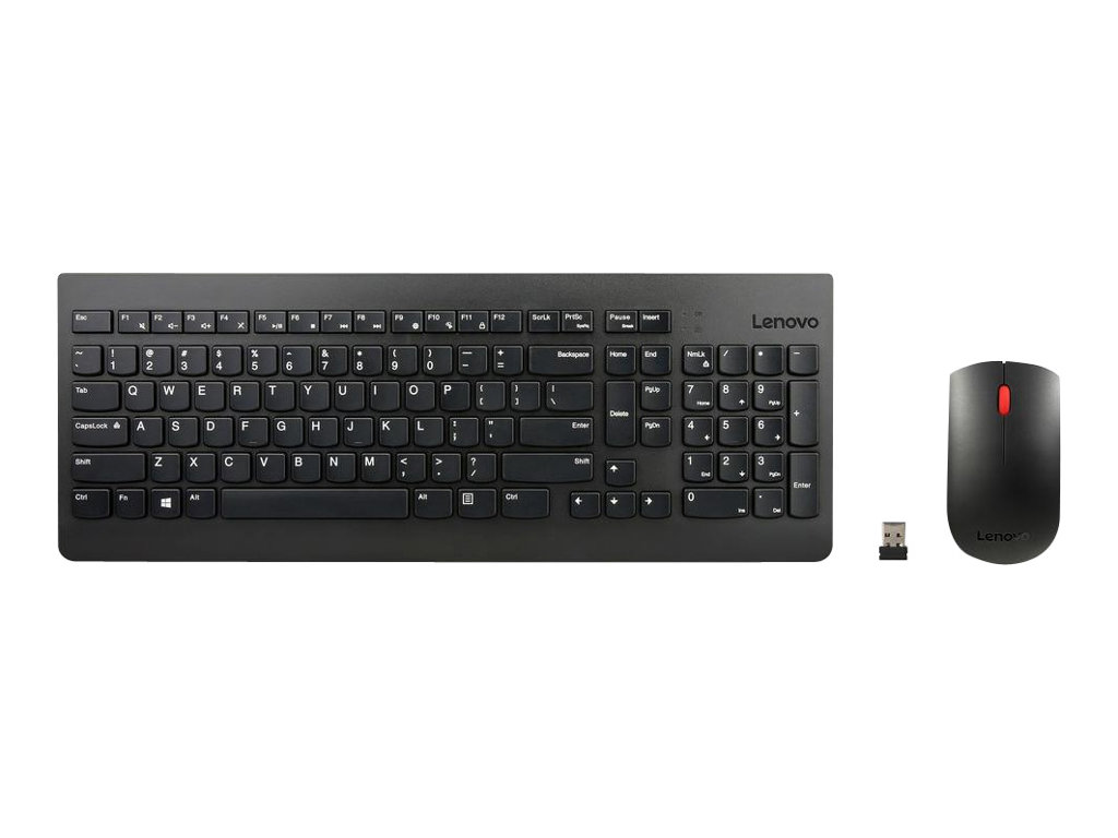 Lenovo Essential Wireless Combo - Tastatur-und-Maus-Set - kabellos - 2.4 GHz - Portugiesisch - für S510; ThinkCentre M700; M71X; M810; M910; ThinkPad L470; T470; X1 Carbon (5th Gen)