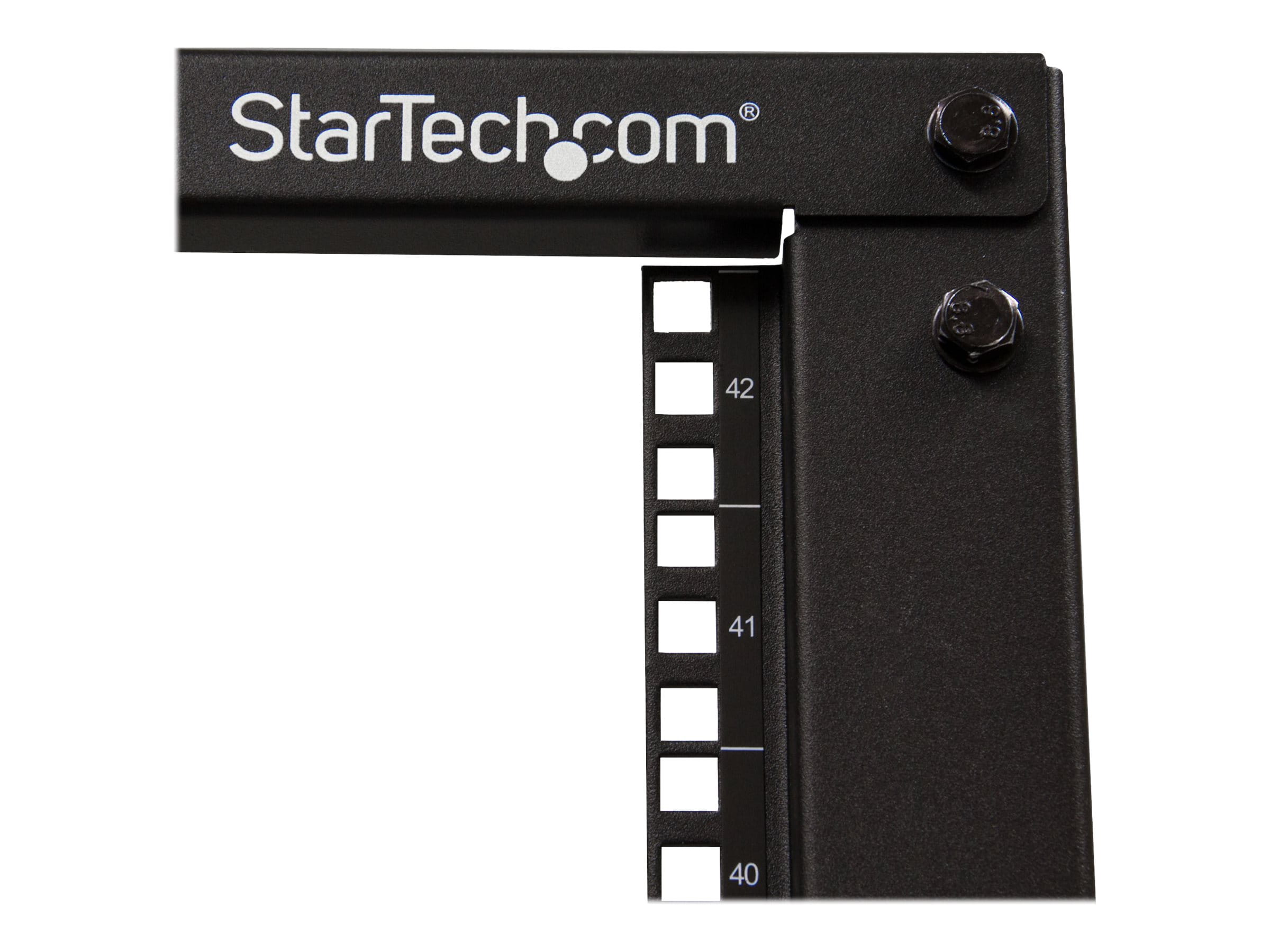 StarTech.com Open Frame Rack 42HE - 4 Pfosten Serverschrank - 58 cm - 104 cm tiefenverstellbar mit Rollen / Nivellierfüße und Kabelverwaltung (4POSTRACK42)