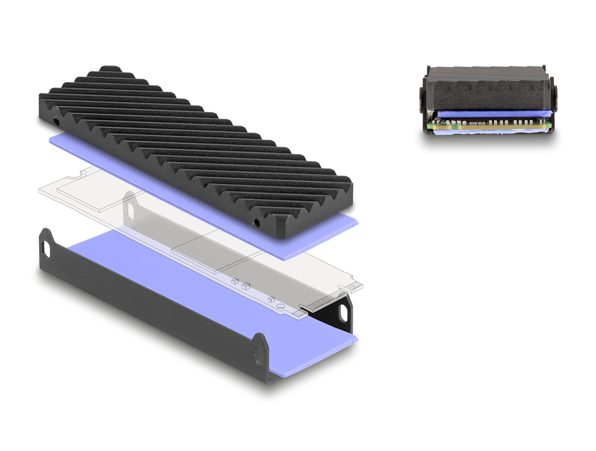 Delock Speichergehäuse - M.2 - M.2 NVMe Card / PCIe (NVMe)