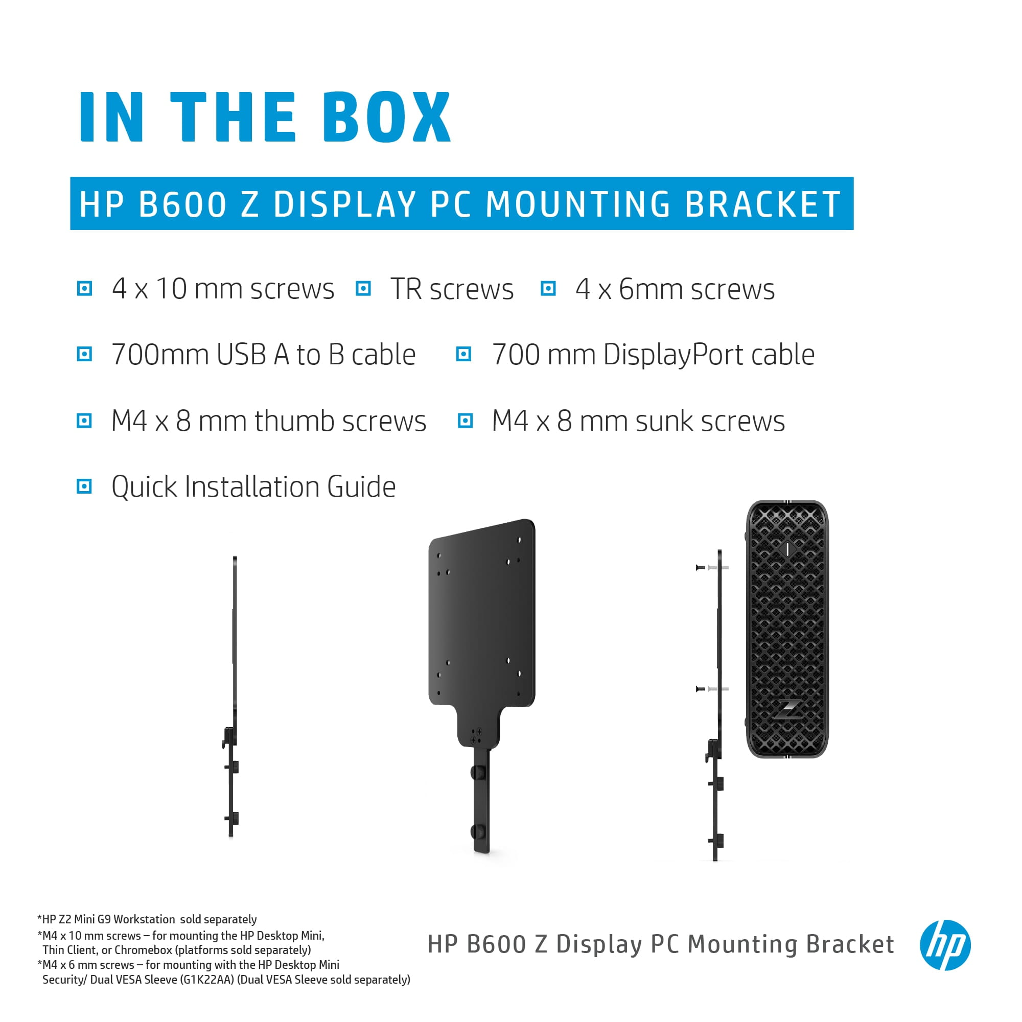 HP B600 - Halterung für LCD-Display - für HP Z34c G3, Z40c G3