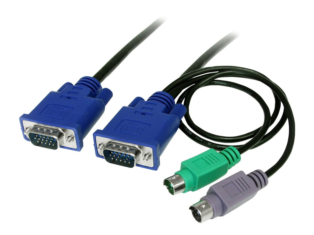 StarTech.com 1,8m 3-in-1 PS/2 VGA KVM Kabel - Kabelsatz für KVM Switch / Umschalter - Tastatur- / Video- / Maus- (KVM-)